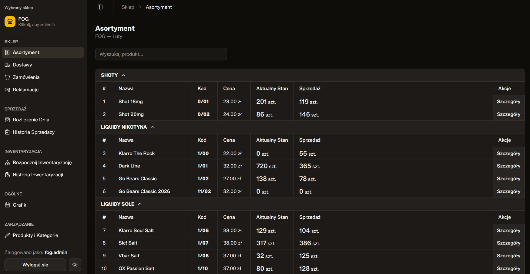 Screenshot - Magazyn